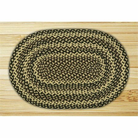 CAPITOL EARTH RUGS Ebony-Ivory-Chocolate Oval Rug 07-123